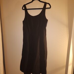 Sleek Black Midi Tank Dress